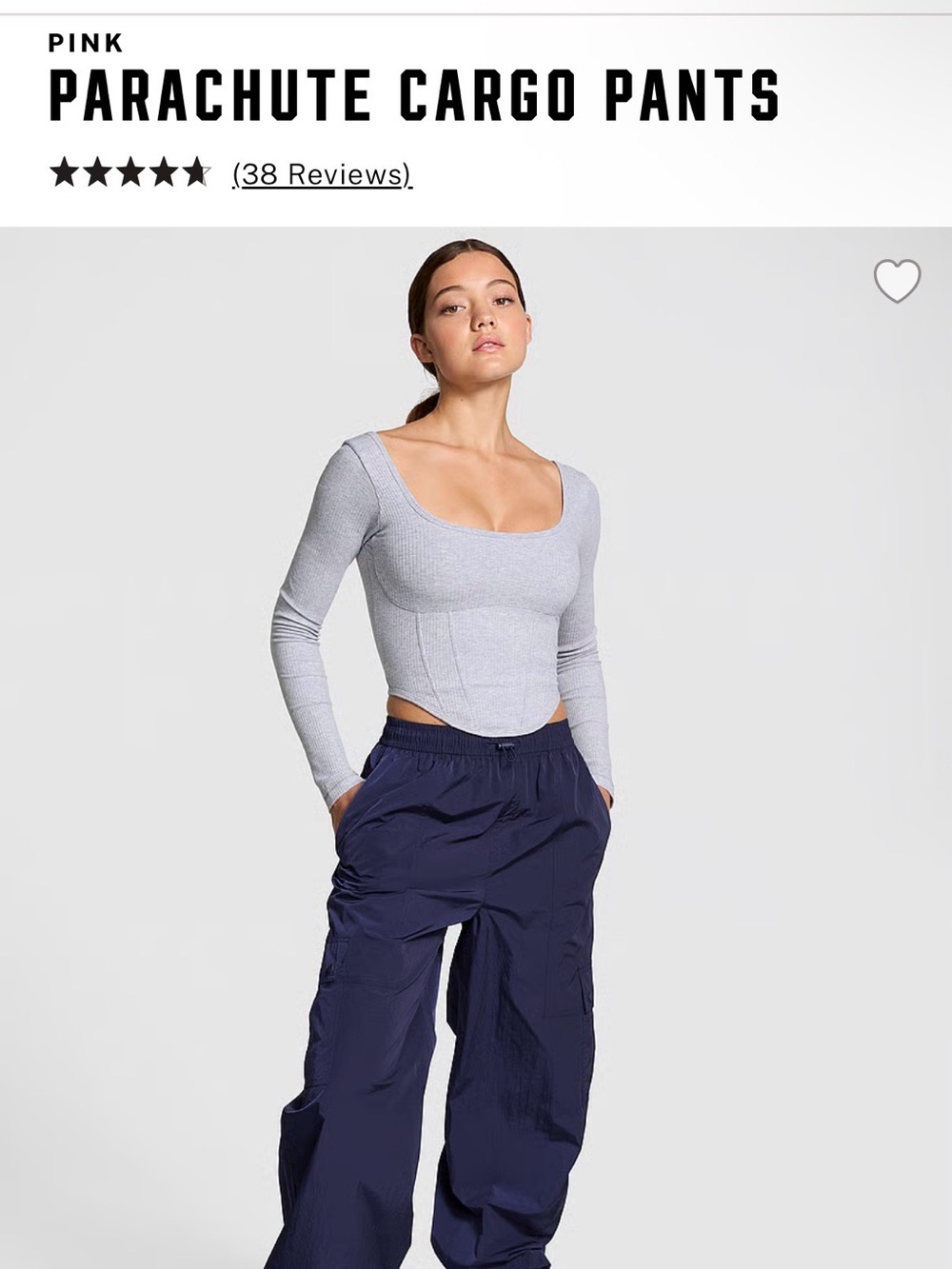 Pink Victoria’s Secret blue extra large cargo pants